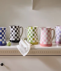MacKenzie-Childs Check Stoneware Pitcher, 1.75 Qt.