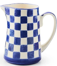 MacKenzie-Childs Check Stoneware Pitcher, 1.75 Qt.