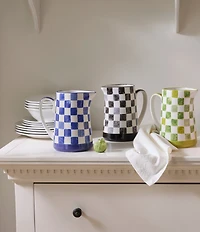 MacKenzie-Childs Check Stoneware Pitcher, 1.75 Qt.