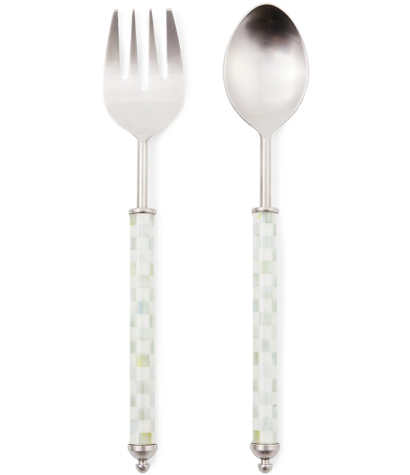 MacKenzie-Childs Check Supper Club Salad Serving Set