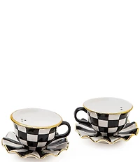 Mackenzie-Childs Check Teacup Salt & Pepper Set