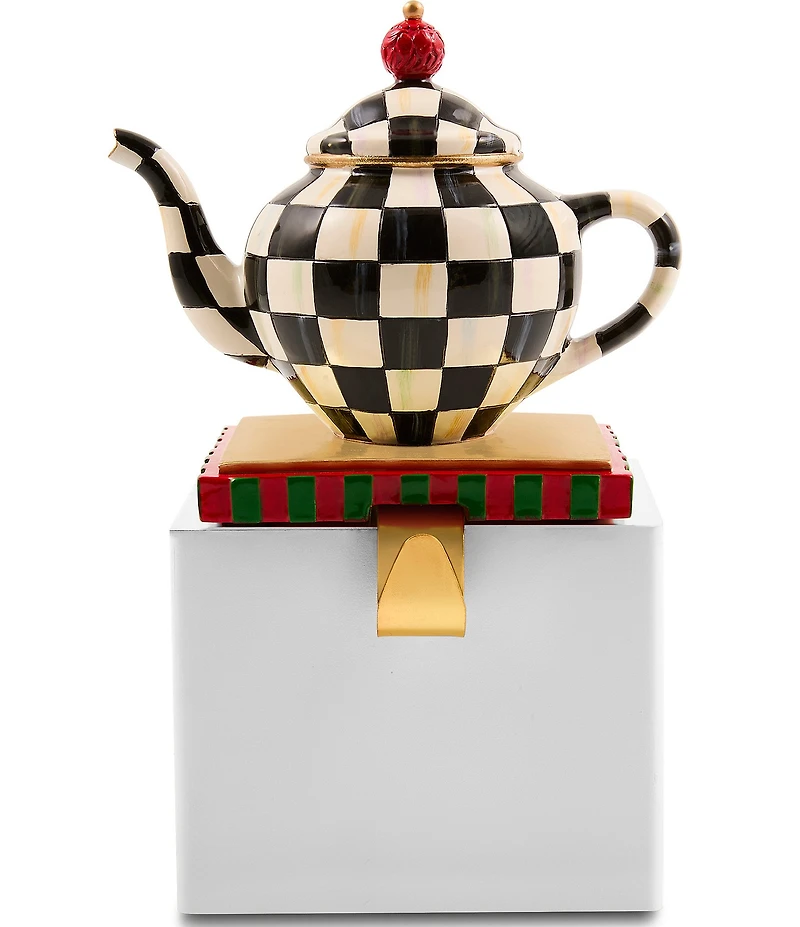 MacKenzie-Childs Check Teapot Stocking Holder