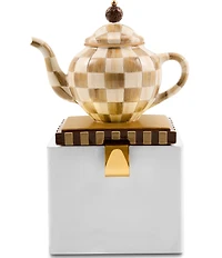 MacKenzie-Childs Check Teapot Stocking Holder