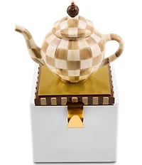 MacKenzie-Childs Check Teapot Stocking Holder