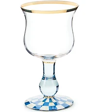 MacKenzie-Childs Check Wine Glass