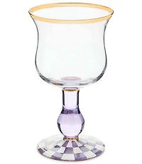 MacKenzie-Childs Check Novelty Wine Glass