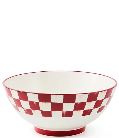 MacKenzie-Childs Cherry Check Serving Bowl