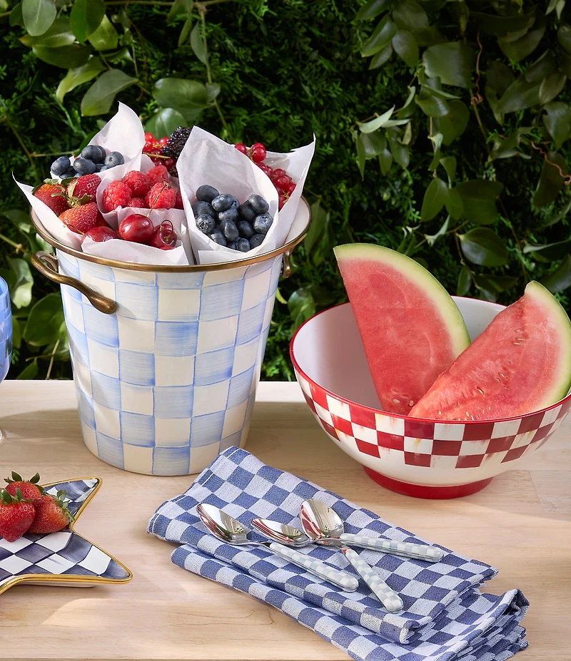 MacKenzie-Childs Cherry Check Serving Bowl