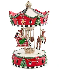 MacKenzie-Childs Christmas Wind-Up Animated Musical Carousel