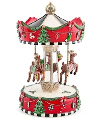 MacKenzie-Childs Christmas Wind-Up Animated Musical Carousel