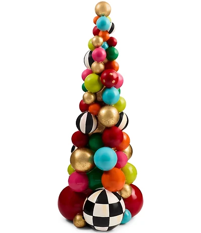 MacKenzie-Childs Confetti Christmas Colorful Bauble Tree Figurine