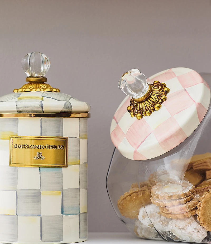 MacKenzie-Childs Cookie Jar with Check Lid