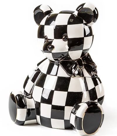 MacKenzie-Childs Courtly Bear Ceramic Cookie Jar