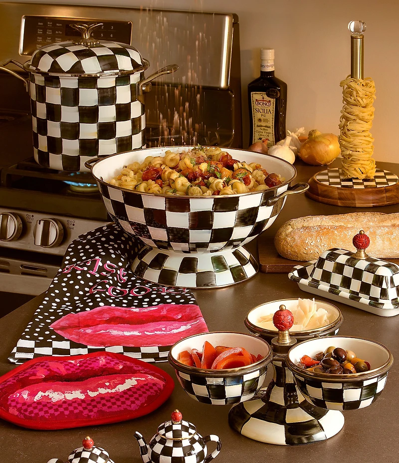 MacKenzie-Childs Courtly Check 7 Quart Stockpot