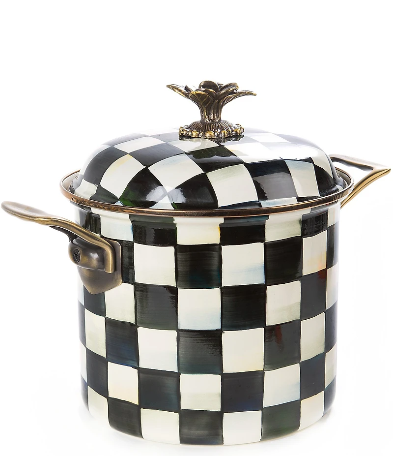 MacKenzie-Childs Courtly Check 7 Quart Stockpot