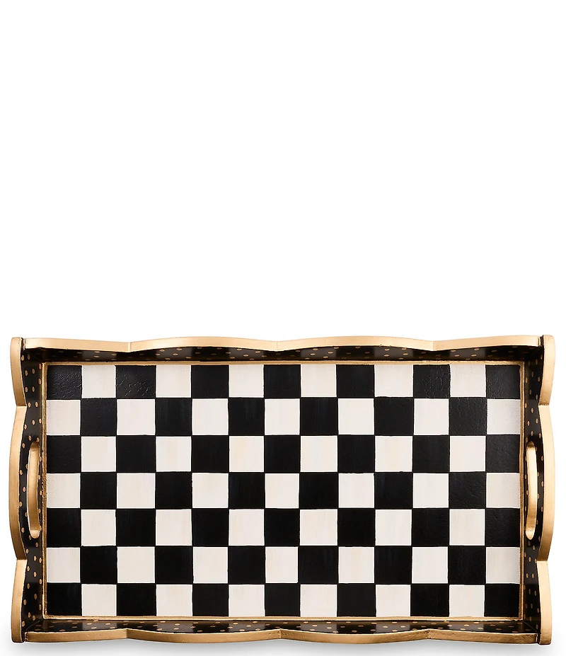 MacKenzie-Childs Check Breakfast Tray with Handles