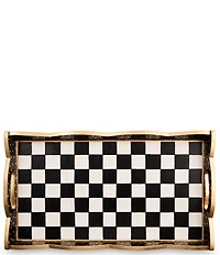 MacKenzie-Childs Check Breakfast Tray with Handles