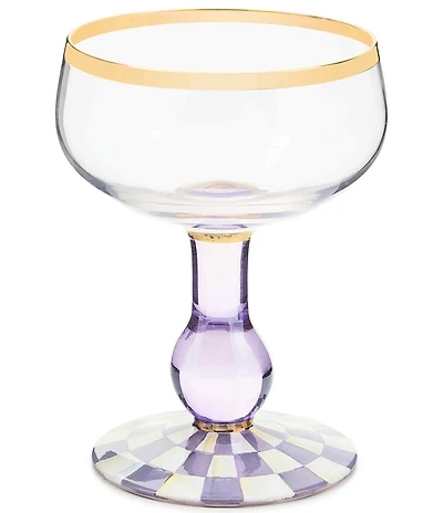 MacKenzie-Childs Check Novelty Coupe Glass