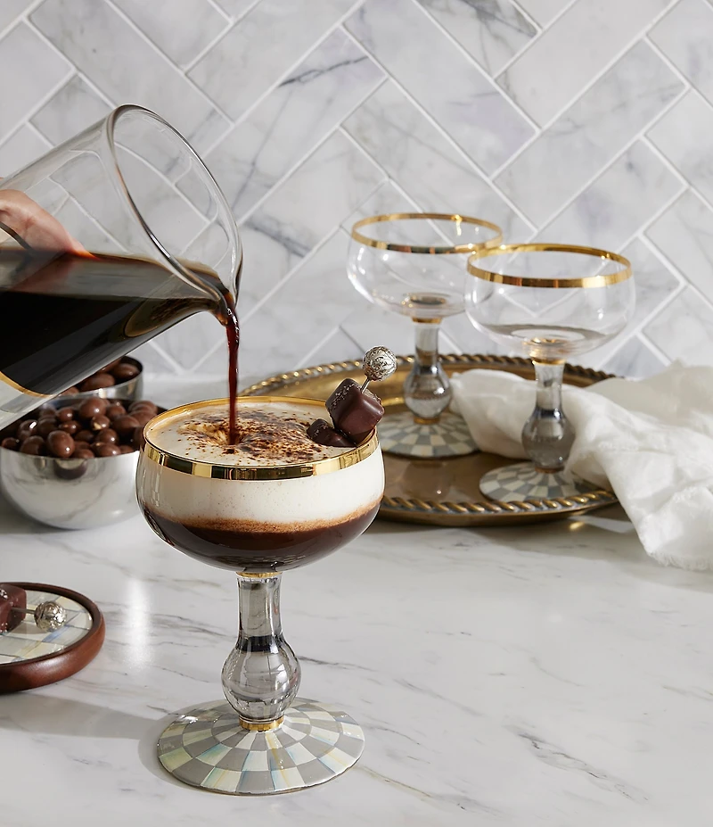 MacKenzie-Childs Check® Coupe Glass