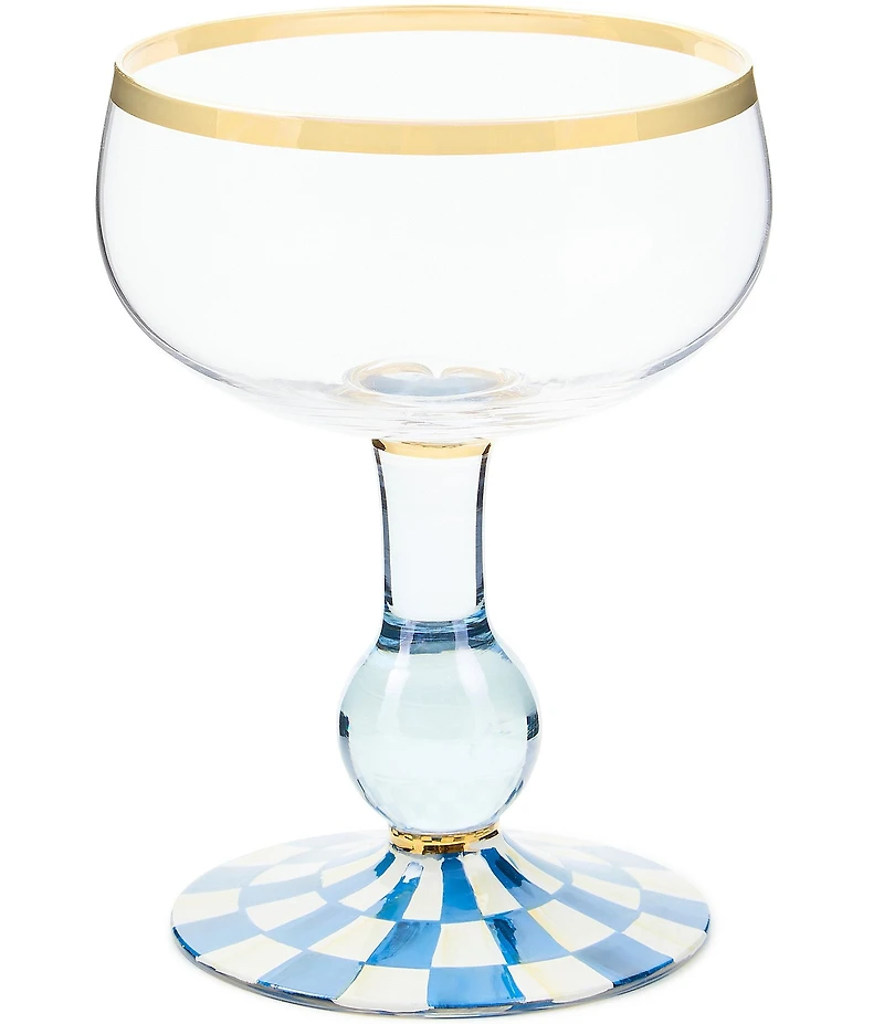 MacKenzie-Childs Check Novelty Coupe Glass