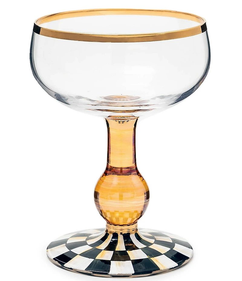 MacKenzie-Childs Check® Coupe Glass