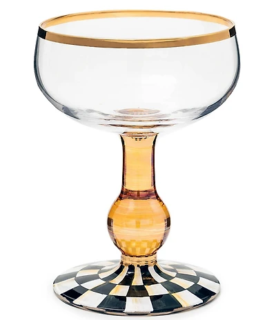 MacKenzie-Childs Check® Coupe Glass