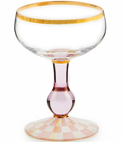 MacKenzie-Childs Check Novelty Coupe Glass