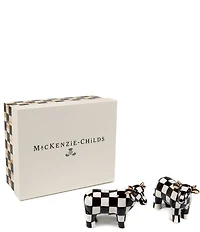 MacKenzie-Childs Courtly Check® Cow Salt & Pepper Set