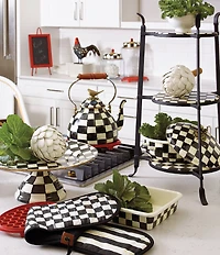 MacKenzie-Childs Courtly Check® Enamel Tea Kettle, 3 Qt.