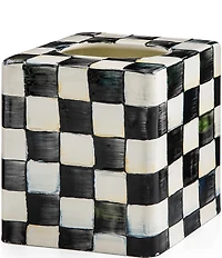 MacKenzie-Childs Check Enamel Boutique Tissue Box Cover