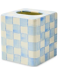 MacKenzie-Childs Check Enamel Boutique Tissue Box Cover