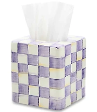MacKenzie-Childs Check Enamel Boutique Tissue Box Cover
