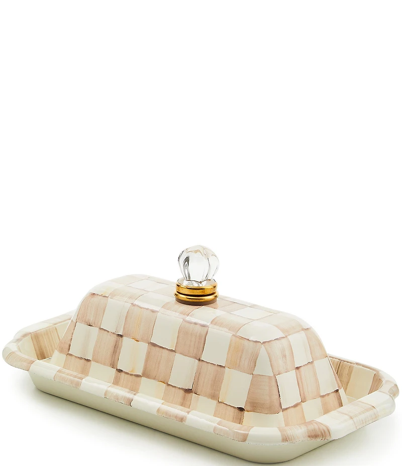 MacKenzie-Childs Check® Enamel Butter Box