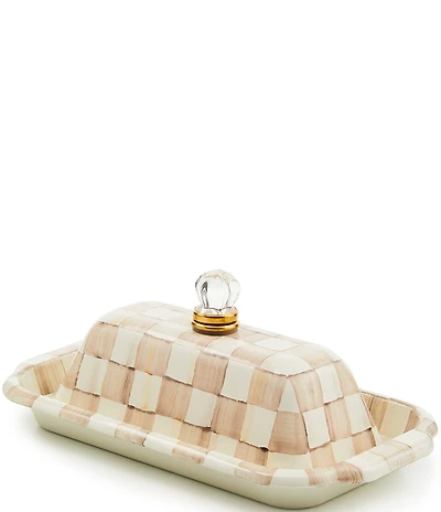 MacKenzie-Childs Check® Enamel Butter Box