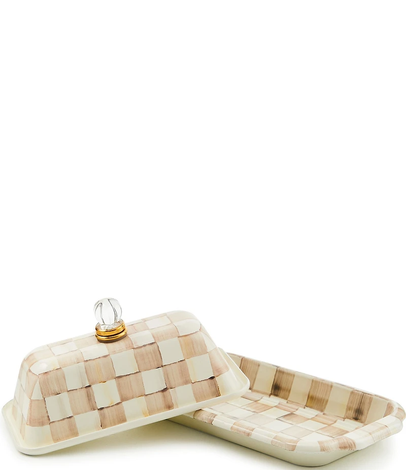 MacKenzie-Childs Check® Enamel Butter Box