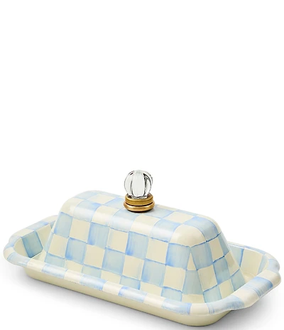 MacKenzie-Childs Check® Enamel Butter Box