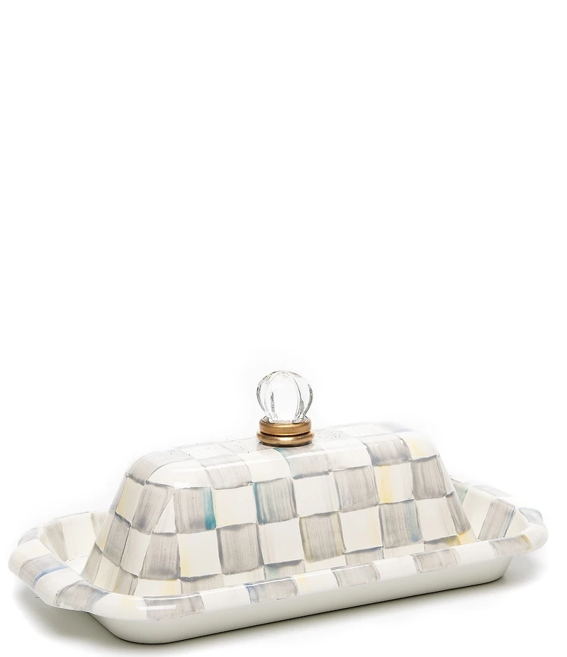 MacKenzie-Childs Check® Enamel Butter Box
