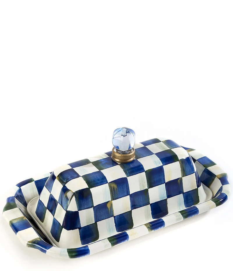MacKenzie-Childs Check® Enamel Butter Box