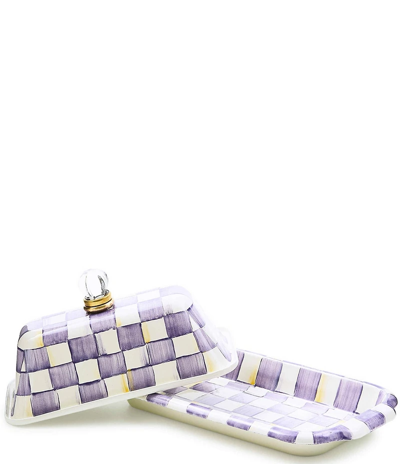 MacKenzie-Childs Check® Enamel Butter Box