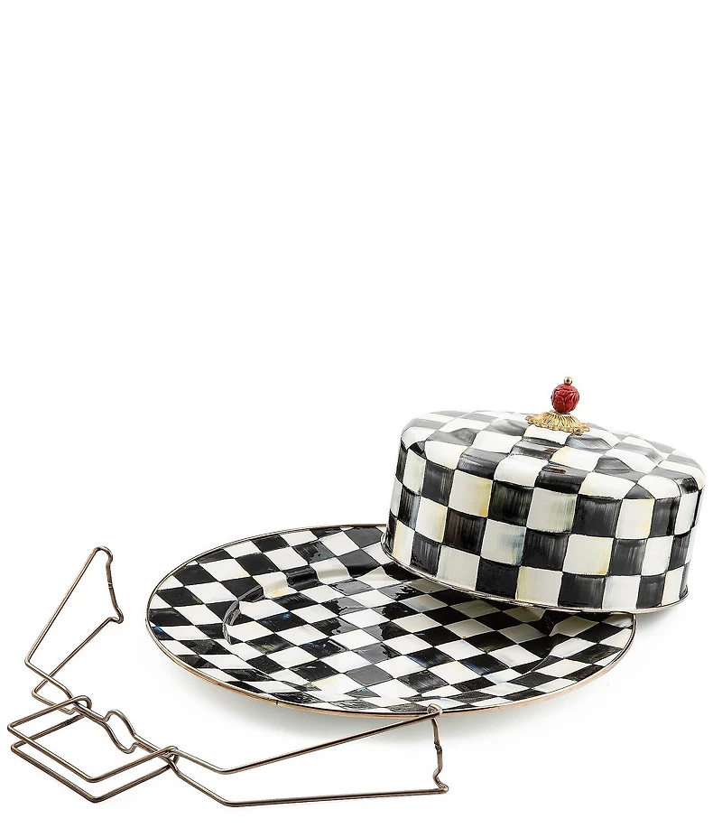 MacKenzie-Childs Courtly Check® Enamel Cake Carrier