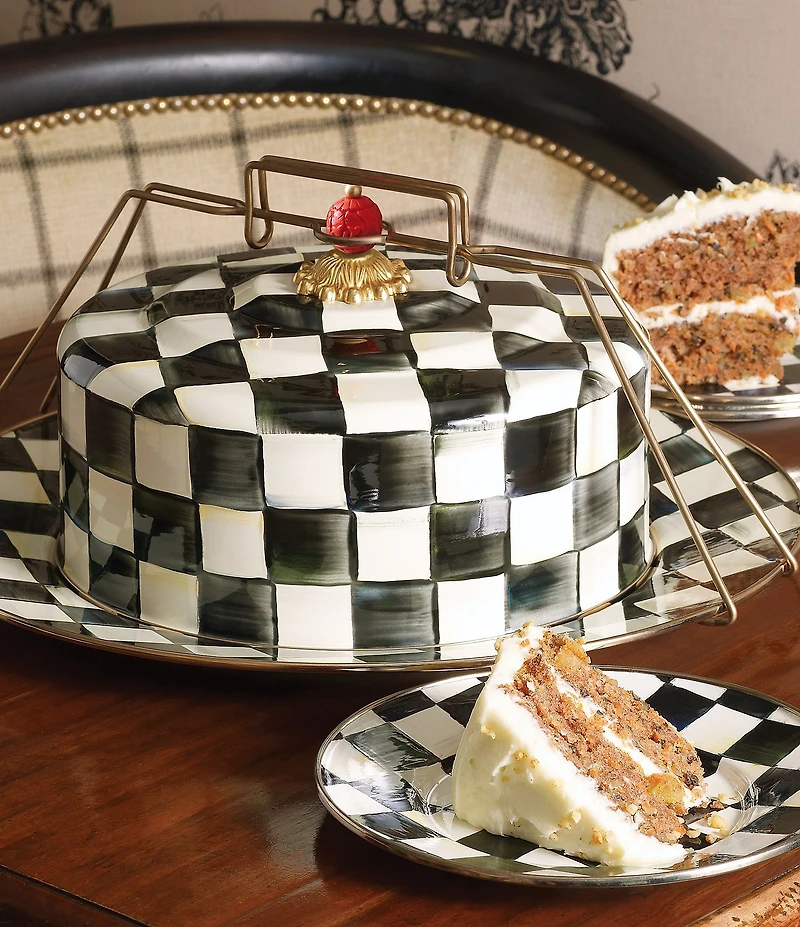 MacKenzie-Childs Courtly Check® Enamel Cake Carrier
