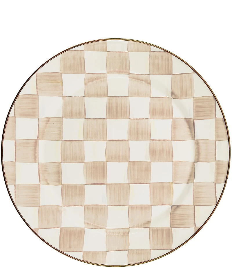 MacKenzie-Childs Check Enamel Charger Plate