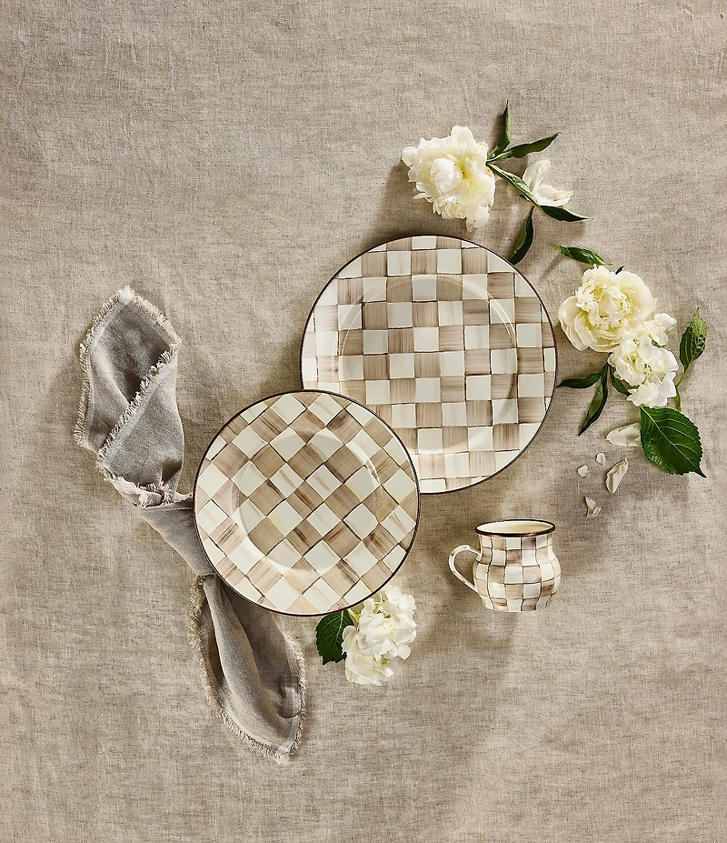 MacKenzie-Childs Check Enamel Charger Plate