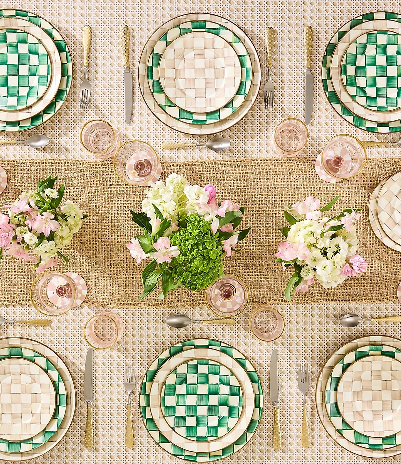 MacKenzie-Childs Check Enamel Charger Plate