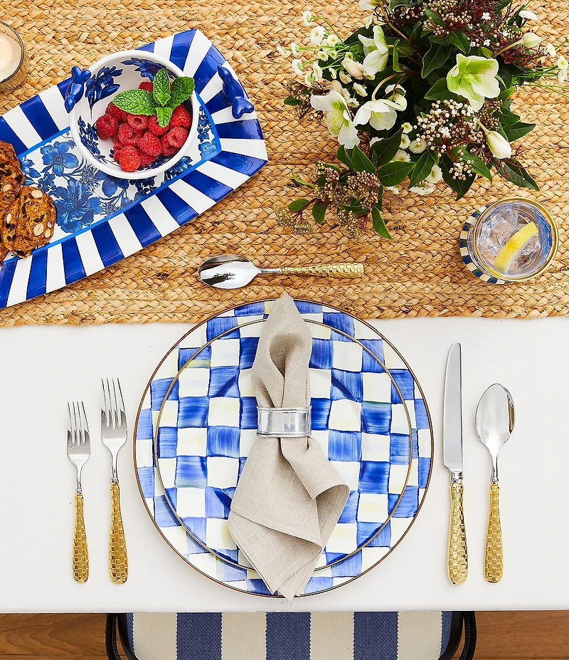 MacKenzie-Childs Check Enamel Charger Plate