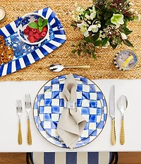 MacKenzie-Childs Check Enamel Charger Plate
