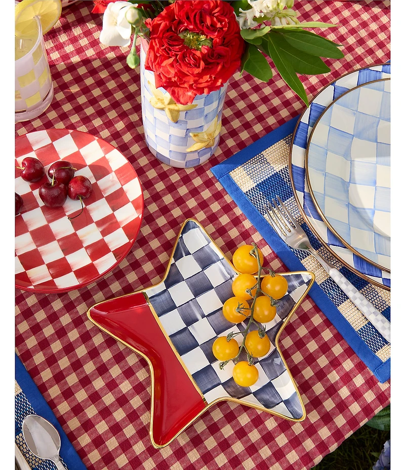 MacKenzie-Childs Check Enamel Charger Plate