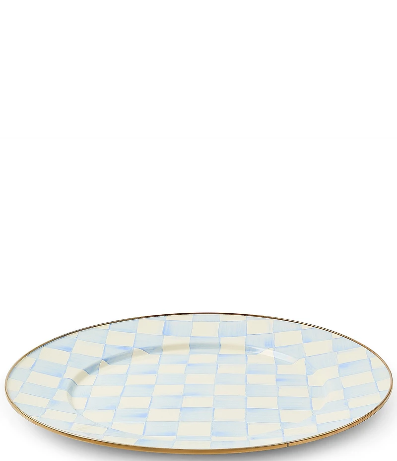 MacKenzie-Childs Check Enamel Charger Plate