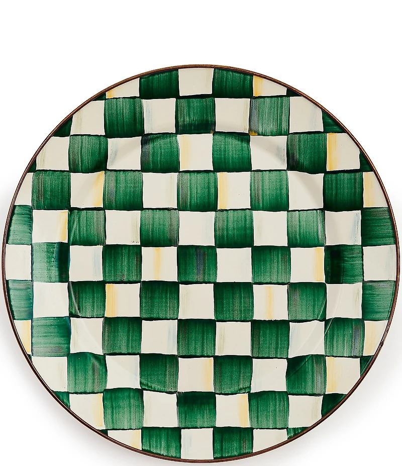 MacKenzie-Childs Check Enamel Charger Plate