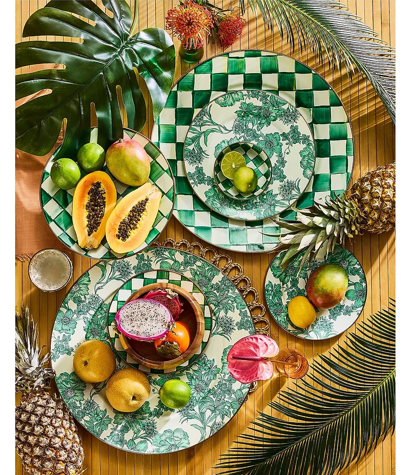 MacKenzie-Childs Check Enamel Charger Plate